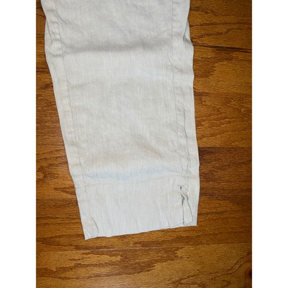 Jill‎ Linen Stretch Cream Pants Size Medium - Picture 3 of 10